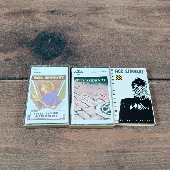 Rod Stewart Other - Rod Stewart Cassette Lot Every Picture Tells A Story Downtown Train Gasoline...